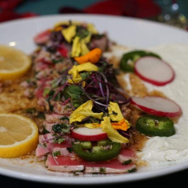 Marinated Yellowfin Tuna.