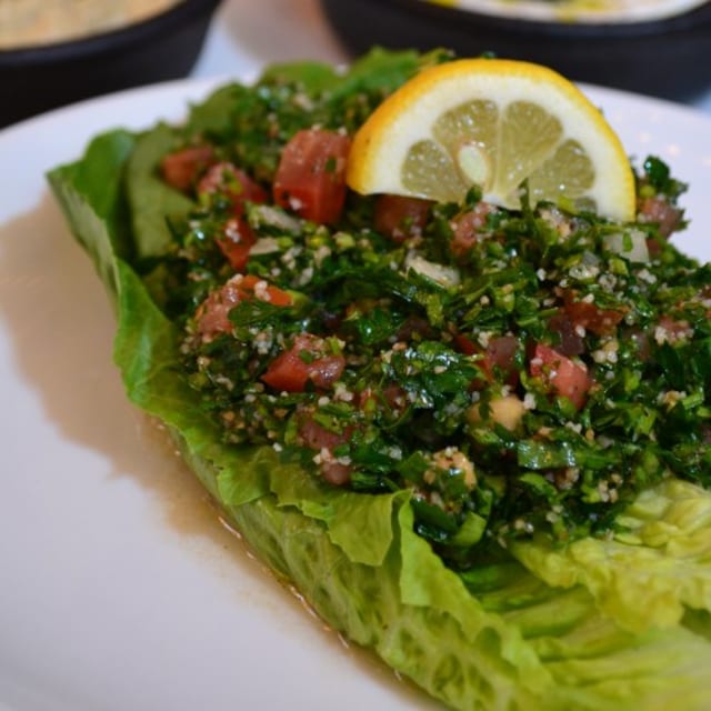 Tabbouleh salad tray.